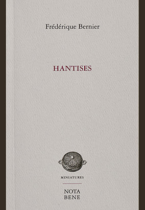 Book cover for Hantises. Carnet de Frida Burns sur quelques morceaux de vie et de littérature by Frédérique Bernier