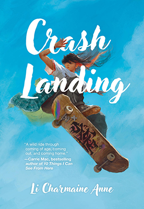 Book cover for Crash Landing, by Li Charmaine Anne