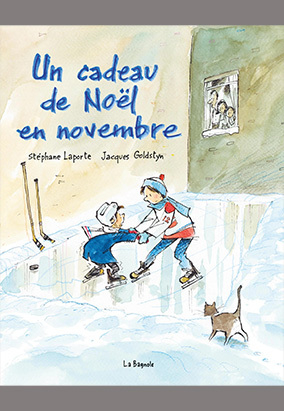 Book cover for Un cadeau de Noël en novembre, by Stéphane Laporte and Jacques Goldstyn